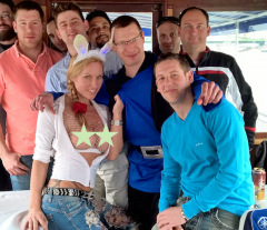 pleasure boat on a stag do